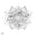  lavender with geometric triangles, circles, and lines around it tattoo design idea