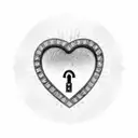 A heart-shaped lock with the word 'loyalty' engraved on it, surrounded by dollar signs and intricate patterns. tattoo design idea