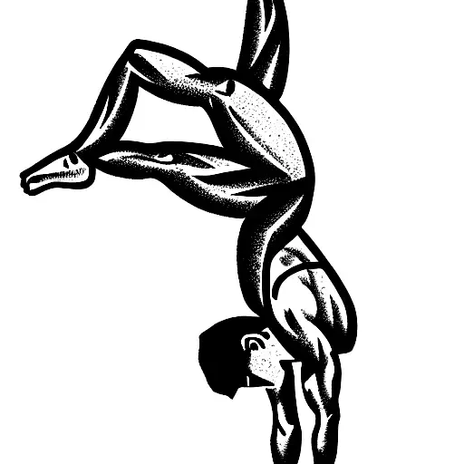 men gymnastics tattoo design idea