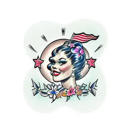 Hula Girl tattoo design idea