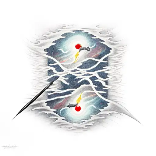 fire; storm; siren  tattoo design idea