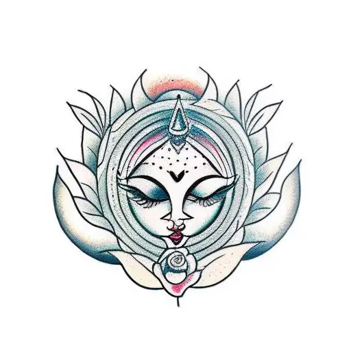 Sanskrit babe tattoo design idea