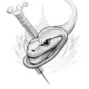 snake; sword tattoo design idea