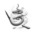 snake; sword tattoo design idea