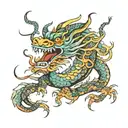 eastern dragon tattoo design idea