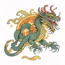 eastern dragon tattoo design idea