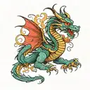 eastern dragon tattoo design idea