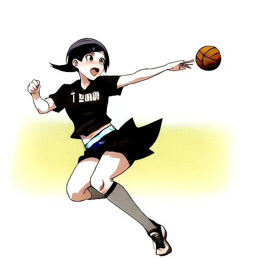 haikyuu hinata hitting a ball tattoo design idea