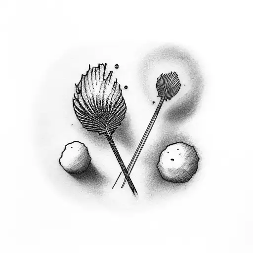 drumsticks tattoo design idea
