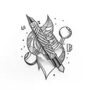 drumsticks tattoo design idea