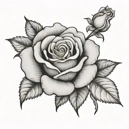 name and rose tattoo tattoo design idea
