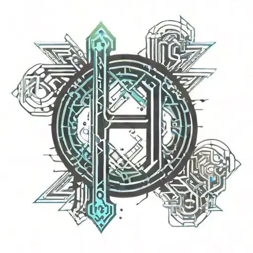 Tiwaz rune tattoo design idea