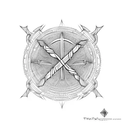 Viking tiwaz rune tattoo design idea