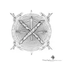 Viking tiwaz rune tattoo design idea