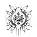 rosary with cross tattoo design idea