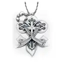 rosary with cross tattoo design idea