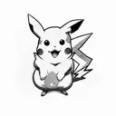 pikachu avec une combinaison de dracaufeu tattoo design idea