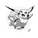 pikachu avec une combinaison de dracaufeu tattoo design idea