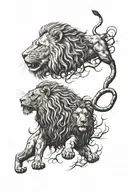 biblical Daniel lions den tattoo design idea