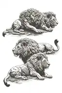 biblical Daniel lions den tattoo design idea