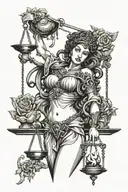 Goddess Themis tattoo design idea