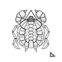 hermit crab holding stick tattoo design idea