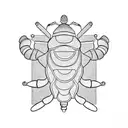 hermit crab holding stick tattoo design idea