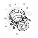 hermit crab holding stick tattoo design idea