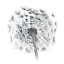 Dandelion tattoo design idea