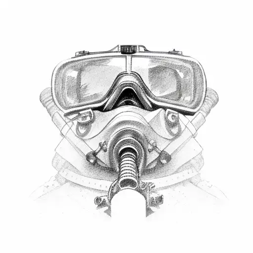 Military diver tattoo design idea