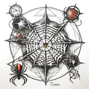 time,  spider web tattoo design idea