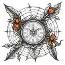 time,  spider web tattoo design idea