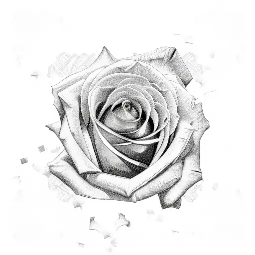 Irish rose petal jigsaw  tattoo design idea
