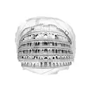 A construction worker holding a paintbrush with Italy's famous landmarks as the backdrop tattoo design idea