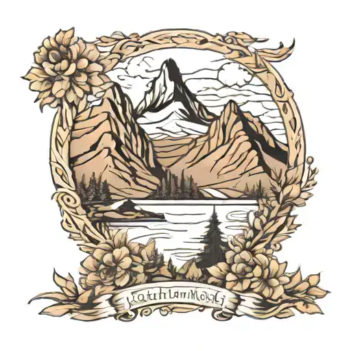 Three sisters mountains Scotland tattoo design idea
