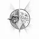 dark side of the moon tattoo design idea
