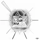 dark side of the moon tattoo design idea