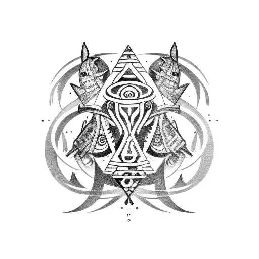 Pisces Libra Sagittarius  tattoo design idea