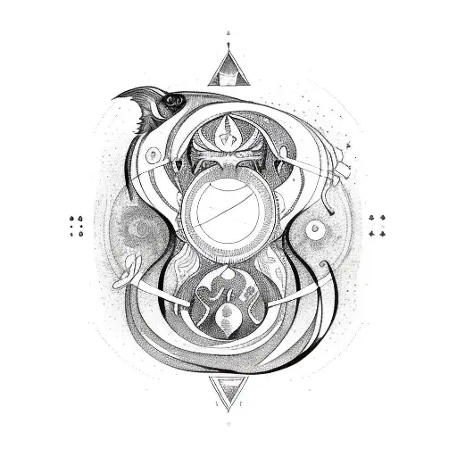 Pisces Libra Sagittarius  tattoo design idea