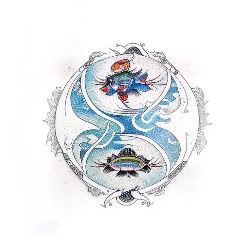 Pisces Libra Sagittarius  tattoo design idea