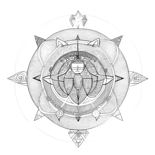 Pisces Libra Sagittarius  tattoo design idea