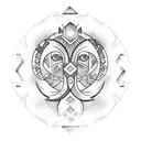 Pisces Libra Sagittarius  tattoo design idea