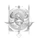 Pisces Libra Sagittarius  tattoo design idea