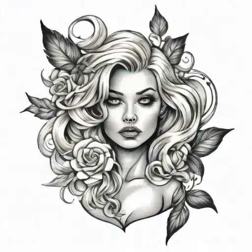 the word blondie tattoo design idea