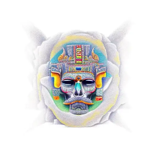 Maya City all made of gold tattoo design idea