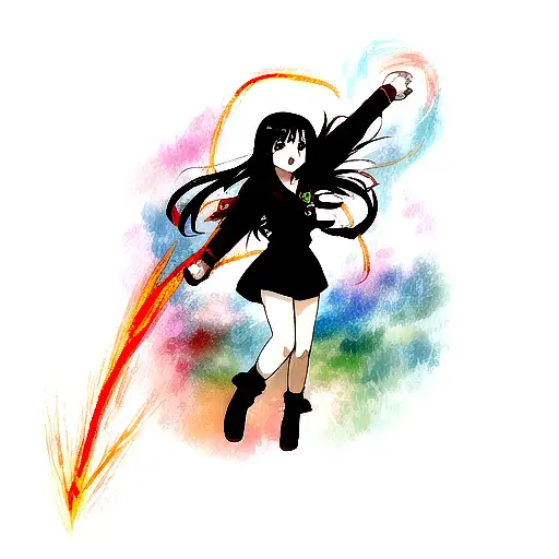 Phoenix Black ando red tattoo design idea