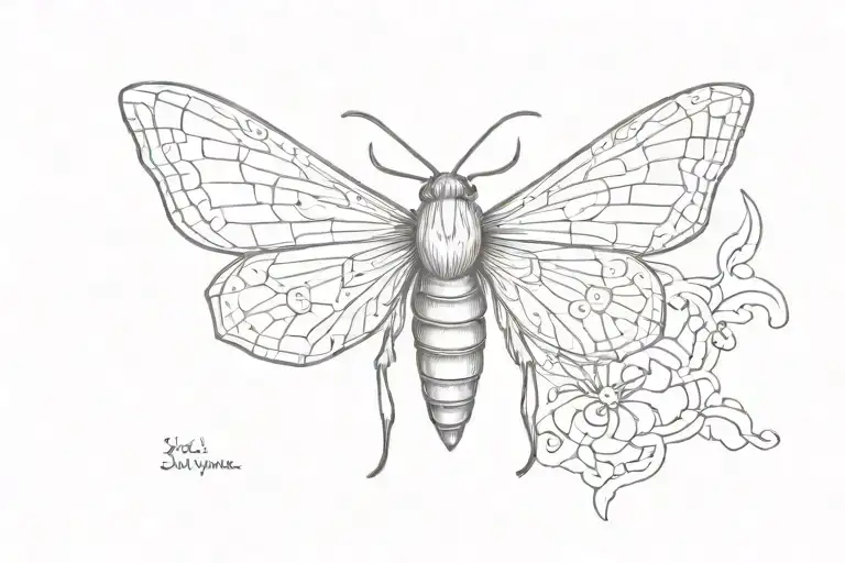 moth tattoo design idea
