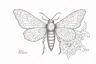 moth tattoo design idea