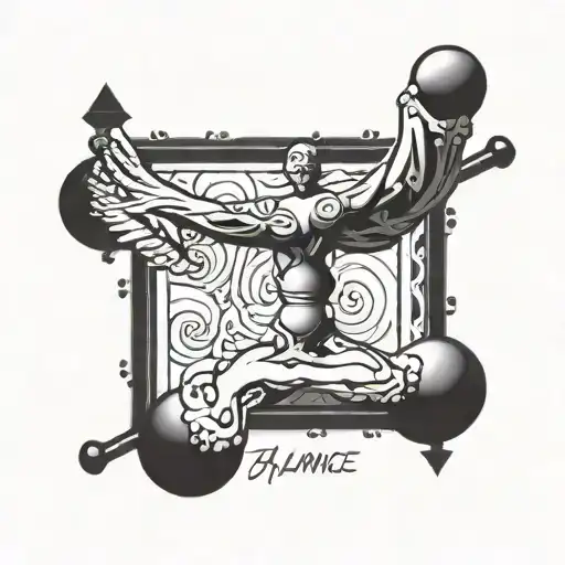 balance is strenght  tattoo design idea