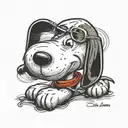 snoopy red barront tattoo design idea